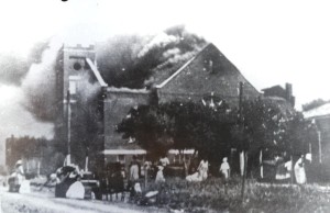 Rioters in Tulsa in 1921 do their thing...to a black Baptist church. 